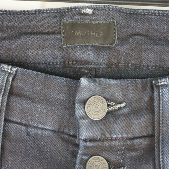 New Mother The Pixie Ankle Fray Mid Rise Jeans in Holding Hands Tightly size 24 - Picture 13 of 15